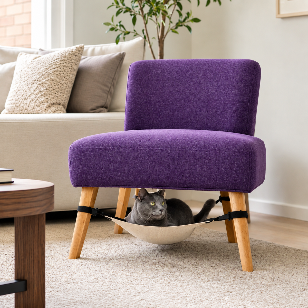 Chair Lounger Hammock - Space-Saving Cat Bed
